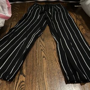 Black and white striped flurry beach pants